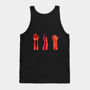 Freaky Halloween Broken Doll Zombie Hands Tank Top